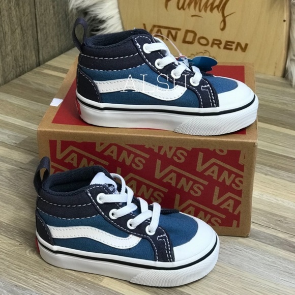 NWT VANS Racer Mid Navy Kid’s AUTHENTIC - Picture 4 of 6